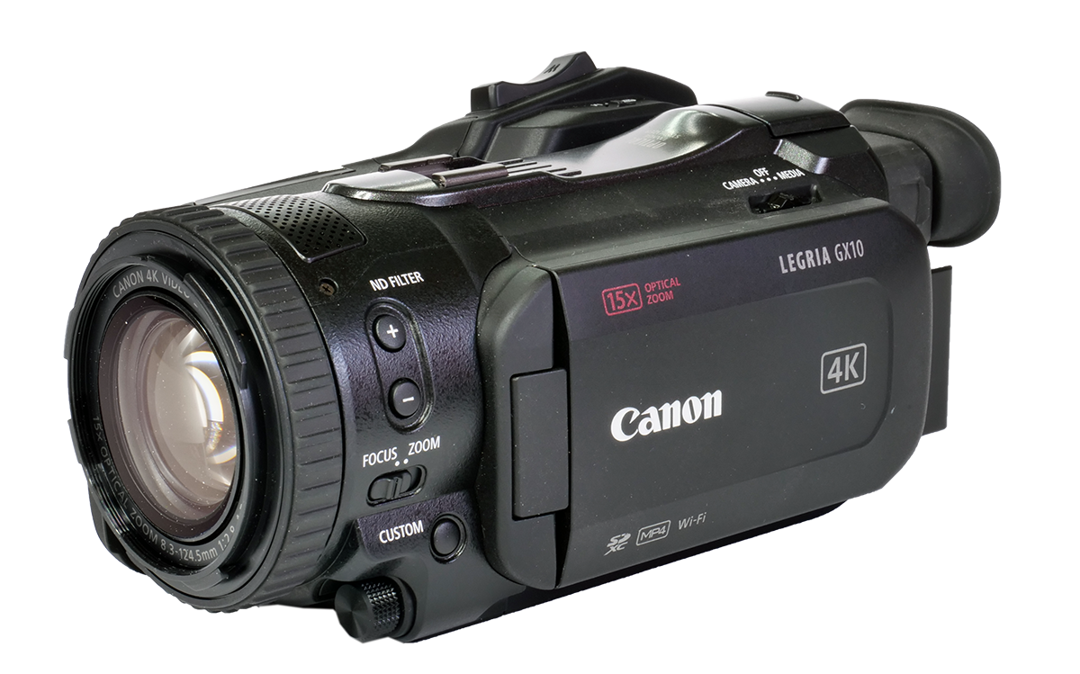 Videokamera Canon Legria GX10 zepředu bez clony