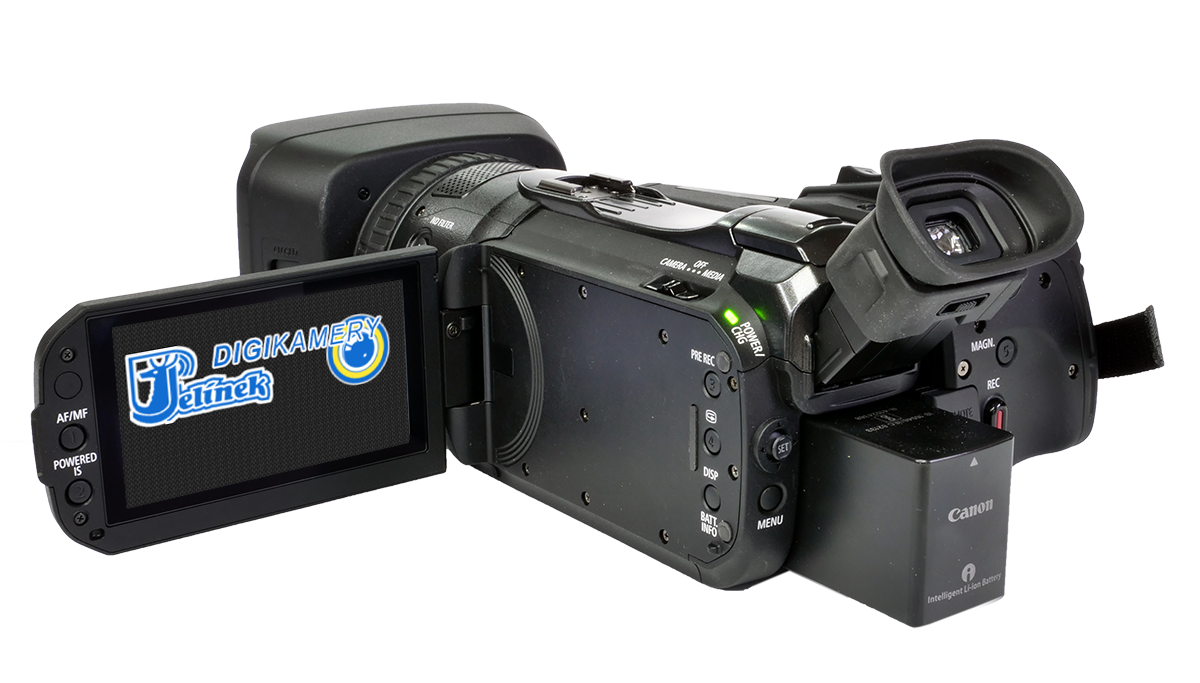 Videokamera Canon Legria GX10 - otevřený LCD