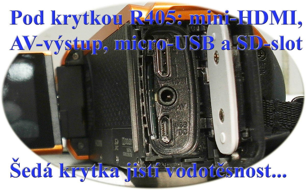Zdířky videokamery JVC GZ-R405