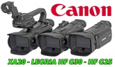 TŘI mušketýři: Canon HF-G25/30, XA20…