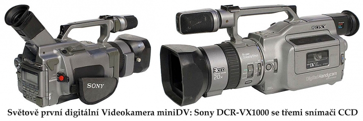 Světově 1. digitální kamera maloobchodu: Sony VX1000