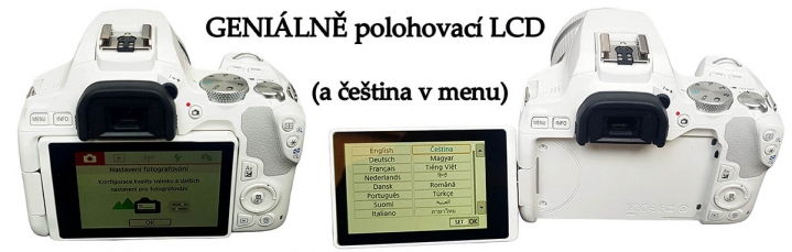 Rozkošná barevná varianta ve stříbřitě-bílé: EOS 250D