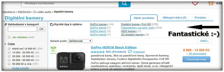 Specifický způsob "doporučení" VYHLEDÁVAČE...