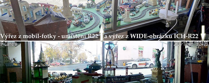 Srovnání: foto z mobilu a "nudloidní" záběr kamery R22