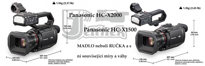 Videokamery Panasonic HC-X1500 a HC-X2000 u sebe